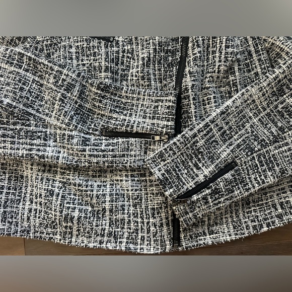 Lane Bryant Knit Tweed Moto Jacket β Black & White β Size 18 - Picture 12 of 16